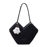 Large Capacity Women Plush Shoulder Bags Autumn And Winter Texture Handbags