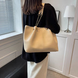 Large Capacity Women Pu Leather Handbags High Ladies Big Chain Shoulder Travel B