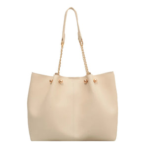 Large Capacity Women Pu Leather Handbags High Ladies Big Chain Shoulder Travel B