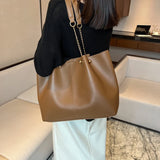 Large Capacity Women Pu Leather Handbags High Ladies Big Chain Shoulder Travel B