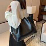 Large Capacity Women Pu Leather Handbags High Ladies Big Chain Shoulder Travel B