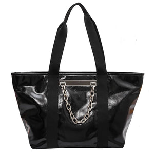 Large Capacity Women Pu Leather Handbags High Ladies Shoulder Travel Bag