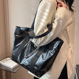 Large Capacity Women Pu Leather Handbags High Ladies Shoulder Travel Bag