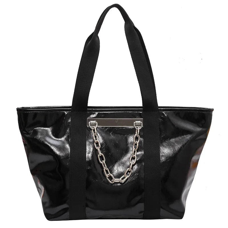 Large Capacity Women Pu Leather Handbags High Ladies Shoulder Travel Bag