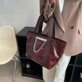 Large Capacity Women Pu Leather Handbags High Ladies Shoulder Travel Bag