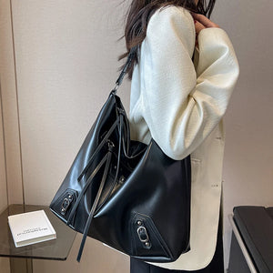Large Capacity Women Pu Leather Handbags Tote Bags High Ladies Big Shoulder