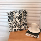 Large Capacity Women Reusable Cloth Shoulder Bag Casual Tote Handbag