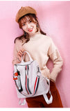 Large Capacity Women School Bags PU Ladies Backpacks