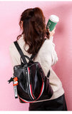 Large Capacity Women School Bags PU Ladies Backpacks