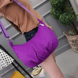 Large Capacity Women Shoulder Bag Waterproof Solid Pocket Wallet
