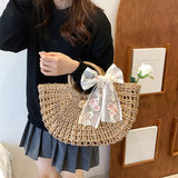 Large Women Straw Handbags High Capacity Ladies Travel Beach Bag