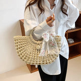 Large Women Straw Handbags High Capacity Ladies Travel Beach Bag