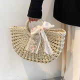 Large Women Straw Handbags High Capacity Ladies Travel Beach Bag