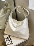 Large Capacity Women Tote Bag Solid Versatile Female Single Shoulder Bag