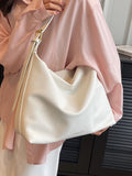 Large Capacity Women Tote Bag Solid Versatile Female Single Shoulder Bag