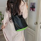 Large Capacity Women Tote Shoulder Bags Soft Pu Leather Crossbody Bag