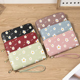 Women's Long Zip Wallet Soft Wallet Small Flower Change