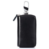 Large Capacity Leather Key Wallet Zipper Hanging Keychain