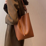 Large Capacity Women's Autumn Winter Shoulder Bags High Bucket Bag Handbags