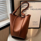 Large Capacity Women's Autumn Winter Shoulder Bags High Bucket Bag Handbags