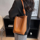 Large Capacity Women's Autumn Winter Shoulder Bags High Bucket Bag Handbags