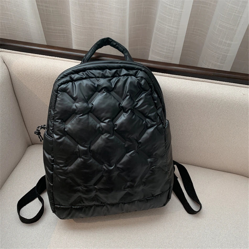 Women's High Down Fabric Backpack for School Girls