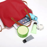 Large Capacity Women's PU Leather Shoulder Bag Lady Purse Retro Tote