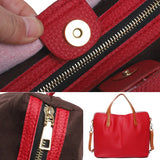 Large Capacity Women's PU Leather Shoulder Bag Lady Purse Retro Tote