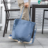 Large Capacity Canvas Shopper Travel Crossbody Shoulder Bag for Women