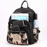 Large Capacity Women's Nylon Print Backpack Shoulder Tote Handbags