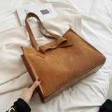 Large Capacity Women's One Shoulder Bag PU Leather Casual Ladies Handbag