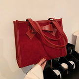 Large Capacity Women's One Shoulder Bag PU Leather Casual Ladies Handbag