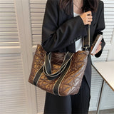 Large Capacity Women's Padded Handbags Cotton Shoulder Cross