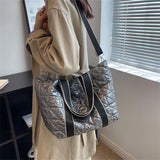 Large Capacity Women's Padded Handbags Cotton Shoulder Cross