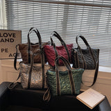 Large Capacity Women's Padded Handbags Cotton Shoulder Cross