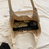 Straw Shoulder Bag Women's Casual Tote Retro Beach Handbag