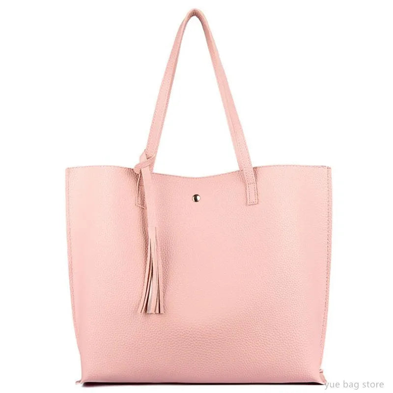Large Capacity Women's Shoulder Bag Tote Bag With Tassel Handbag