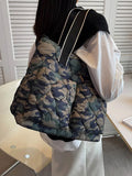 Large Capacity Women's Tote Bag Soft Cotton Handbag
