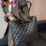 Large Capacity Women's Tote Bag Cotton Shoulder Bags Winter Female Handbags