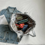 Large Capacity Women's Tote Bag Cotton Shoulder Bags Winter Female Handbags