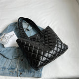 Large Capacity Women's Tote Bag Cotton Shoulder Bags Winter Female Handbags