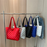 Large Capacity Women's Tote Bag Cotton Shoulder Bags Winter Female Handbags