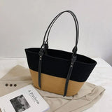 Large Capacity Beach Straw Tote Bags Women Shoulder Bags