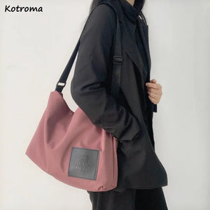 Large Capacity Zipper Shoulder Bags Waterproof Travel Cross Body