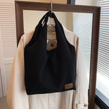 High Capacity Corduroy Ladies Shoulder Bag Solid Women's Handbag