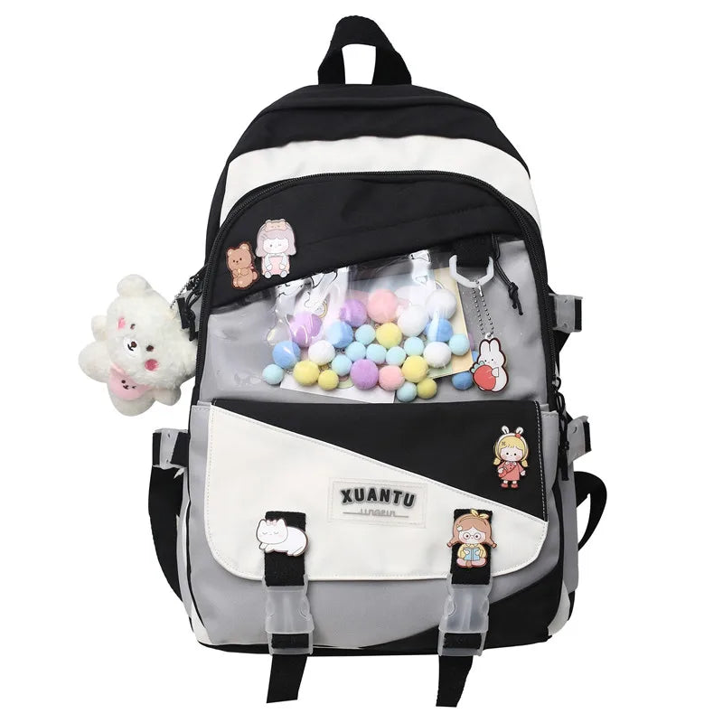 Large Capacity Women Backpack Teenage Girl Schoolbag Waterproof Female Student L