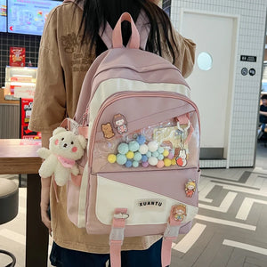 Large Capacity Women Backpack Teenage Girl Schoolbag Waterproof Female Student L