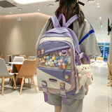 Large Capacity Women Backpack Teenage Girl Schoolbag Waterproof Female Student L