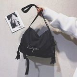 Large Capacity Canvas Messenger Bag Girls Shoulder Bag