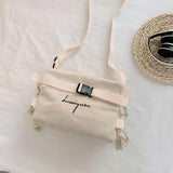 Large Capacity Canvas Messenger Bag Girls Shoulder Bag